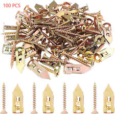 100X Self-Drilling Anchors with Screws Set Drywall Anchor Expansion Dowels UK