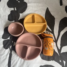 Baby/toddler Suction Plates & Bowl With Tommee Tippee Sippy Cup Bottle 