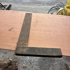 Vintage MARPLES Wood Brass Try Square Joiners Carpenters Engineers Tool Antique