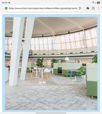 Milliken Glazed Clay White Crackle Carpet Tiles 50x50. Over 20 SqM (86 tiles)