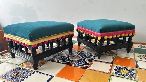 Vintage footstools - 2,