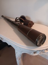 Antique Broadhurst Clarkson 5 draw Astronomy Stalking telescope cased 30X60 42"