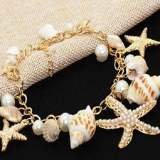 1 pc Gold Starfish&Conch