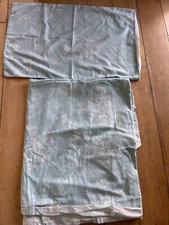 Primark Floral Single Bedding Set Mint Colour With White Flowers Reversible 