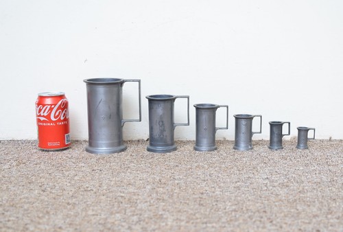 Vintage old pewter - 6x,