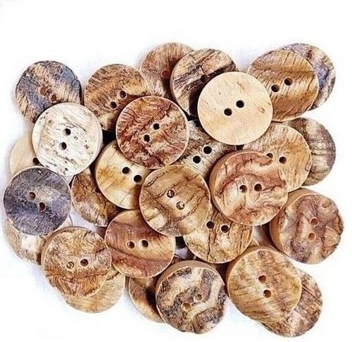 Real natural horn button - natural,