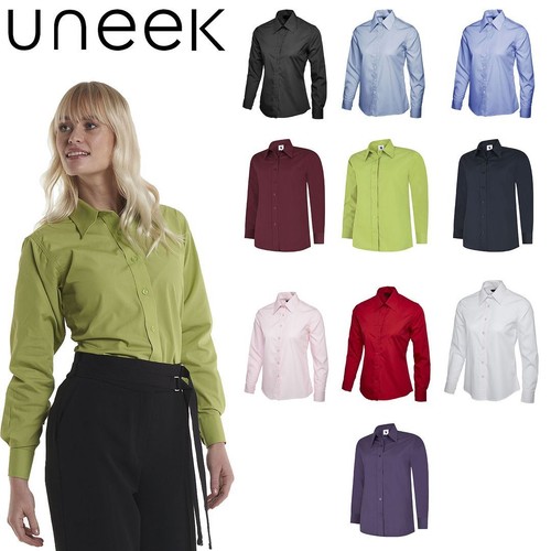 Uneek ladies poplin shirt - ladies,