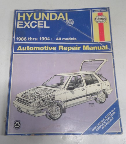 Hyundai excel 1986 - excel, haynes