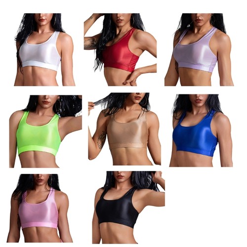 Women shining sports bra oil - women,