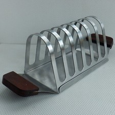 Vintage Steel Toast Rack Wood