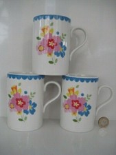 3  X  CATH KIDSTON COLLECTION DAFFODIL MARIE CURIE CANCER CARE TEA COFFEE MUGS