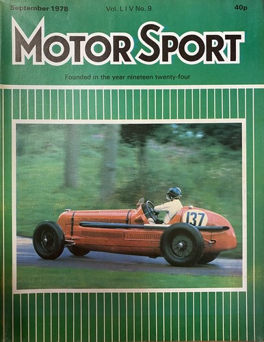 Motor sport magazine - magazine, september