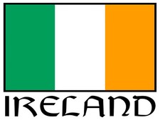 2 x IRELAND FLAG VINYL DECAL