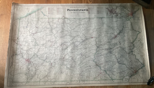 1918 electric railway map - electric,