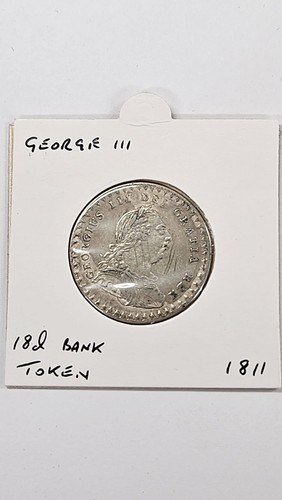 George 3rd bank token 18d - 3rd,