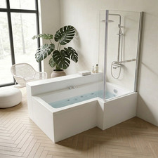Acrylic L Shape Bath Whirlpool
