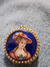 Swiss 18k, Blue Enamel And