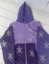 Unknown London Purple Rhinestone Hoodie 