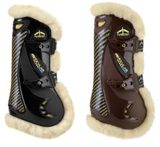 Veredus made with Kevlar� Gel Vento STS Fur Lined Front Tendon Boots Black/Brown