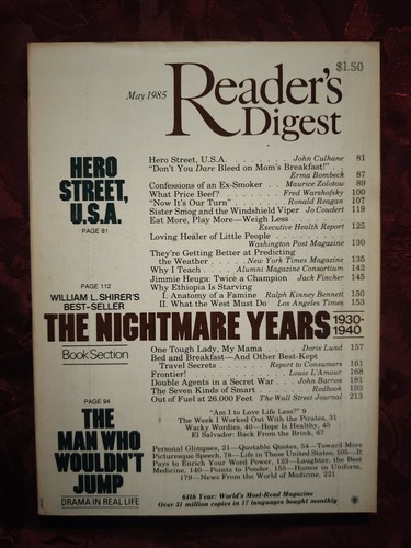 Readers digest may - readers, 1985
