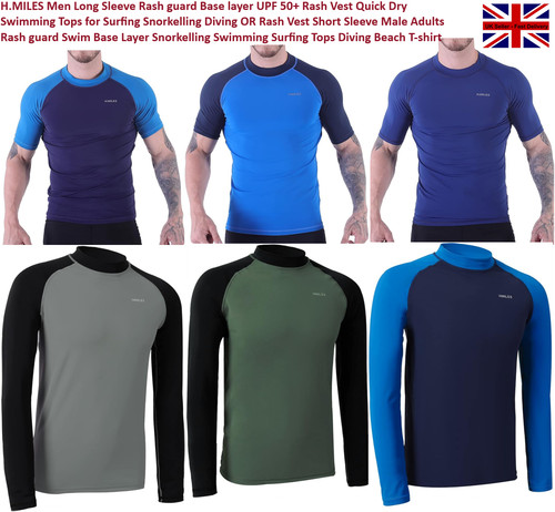 Hmiles men rash vests - men’s, [xs