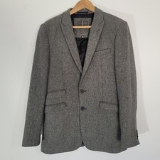 Mens JASPER CONRAN Blazer Grey Chest 40 Wool Blend Premium Casual Range Jacket 
