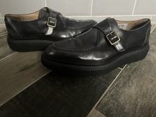 DUNHILL BLACK CREPE SOLES CREEPERS 1950S BEETLE CRUSHERS SHOES SIZE 44 10-10.5