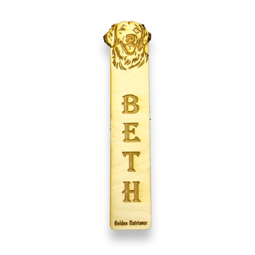 Bookmark personalized golden - bookmark,