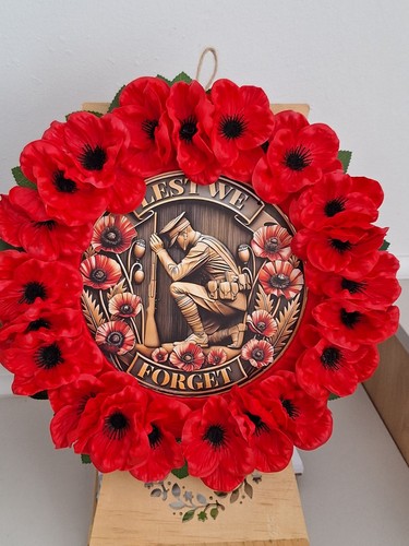 Remberance day poppy wreath - remberance,