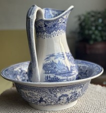Antique Victorian Blue & White