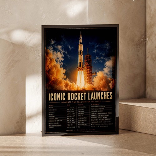 Iconic rocket launches space - iconic,