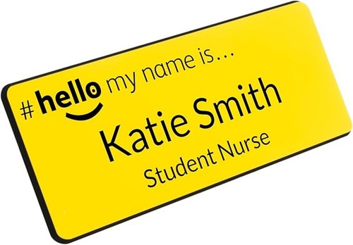 Personalised yellow hello - personalised, my