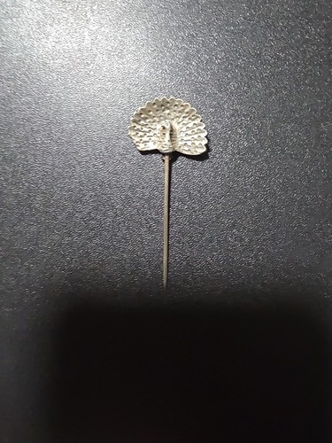 Vintage pewter peacock stick - vintage,