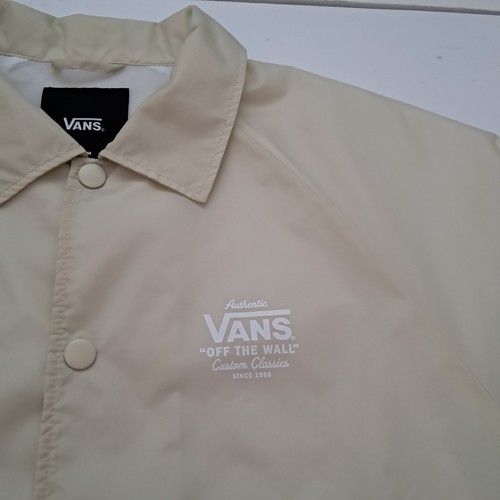 Vans jacket mens medium cream - mens,