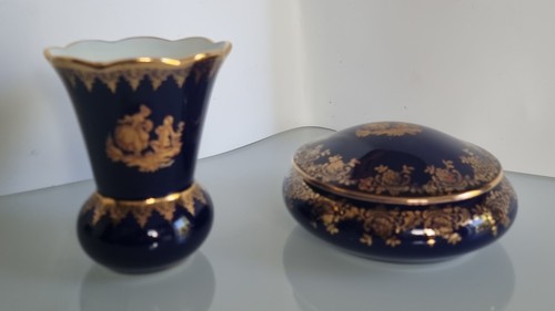 Limoges cobalt blue porcelain - limoges,