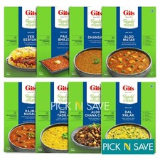 GITS Ready to Eat Meals Heat & Eat Finest Ready Indian Dishes - All Varieties