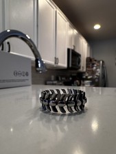 Outlaw Amsterdam size 12, Steel Spine, Biker Ring -  New 