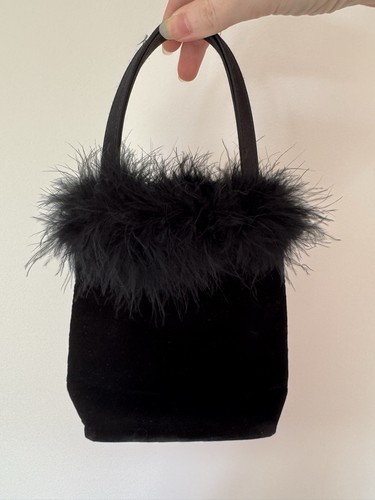 Black small evening bag with - black,