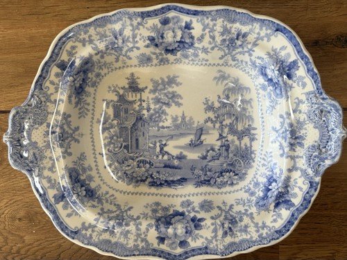 Blue and white transfer - and,