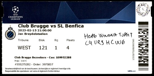 Ticket 2023 club brugge sl - 2023, vs.