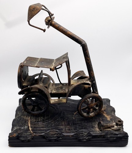 Vtg brass scrap - metal, car