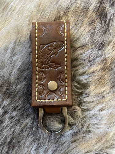 Handmade leather belt loop - leather,