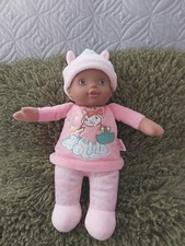 ZAPF CREATION 1ST BABY ANNABELL ETHNIC BLACK SWEETIE BABY DOLL RATTLE COMFORTER 