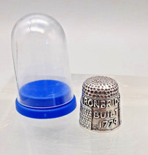 Vintage Pewter Thimble by A E