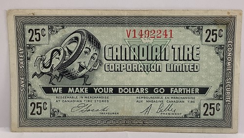 Canadian tire money coupon 25c - money,