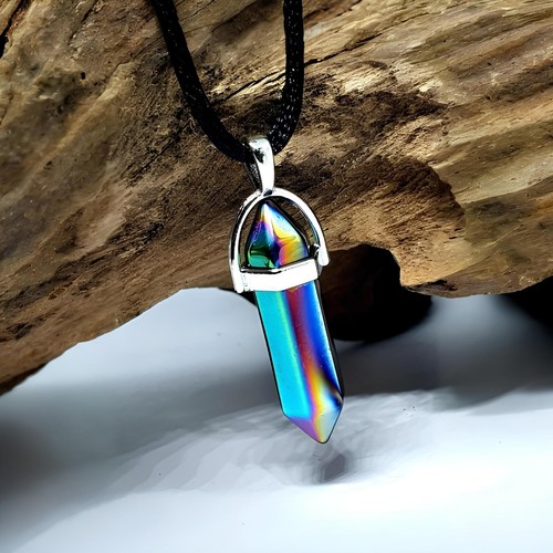 Angel aura pendant - angel, quartz