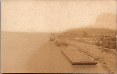 Real photo postcard riverboats - photo,
