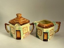 VINTAGE PARAMOUNT POTTERIES COTTAGE WARE CREAMER / CREAM JUG & SUGAR BOWL