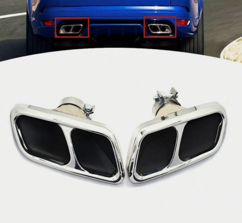 Stainless rear exhaust tail - 2x,
