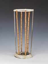 Antique British Artis Bamboo & Cast Iron Umbrella Stickstand